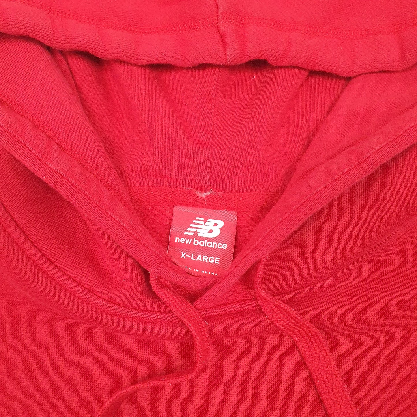 Mens Grey New Balance Spellout Hoodie Jumper