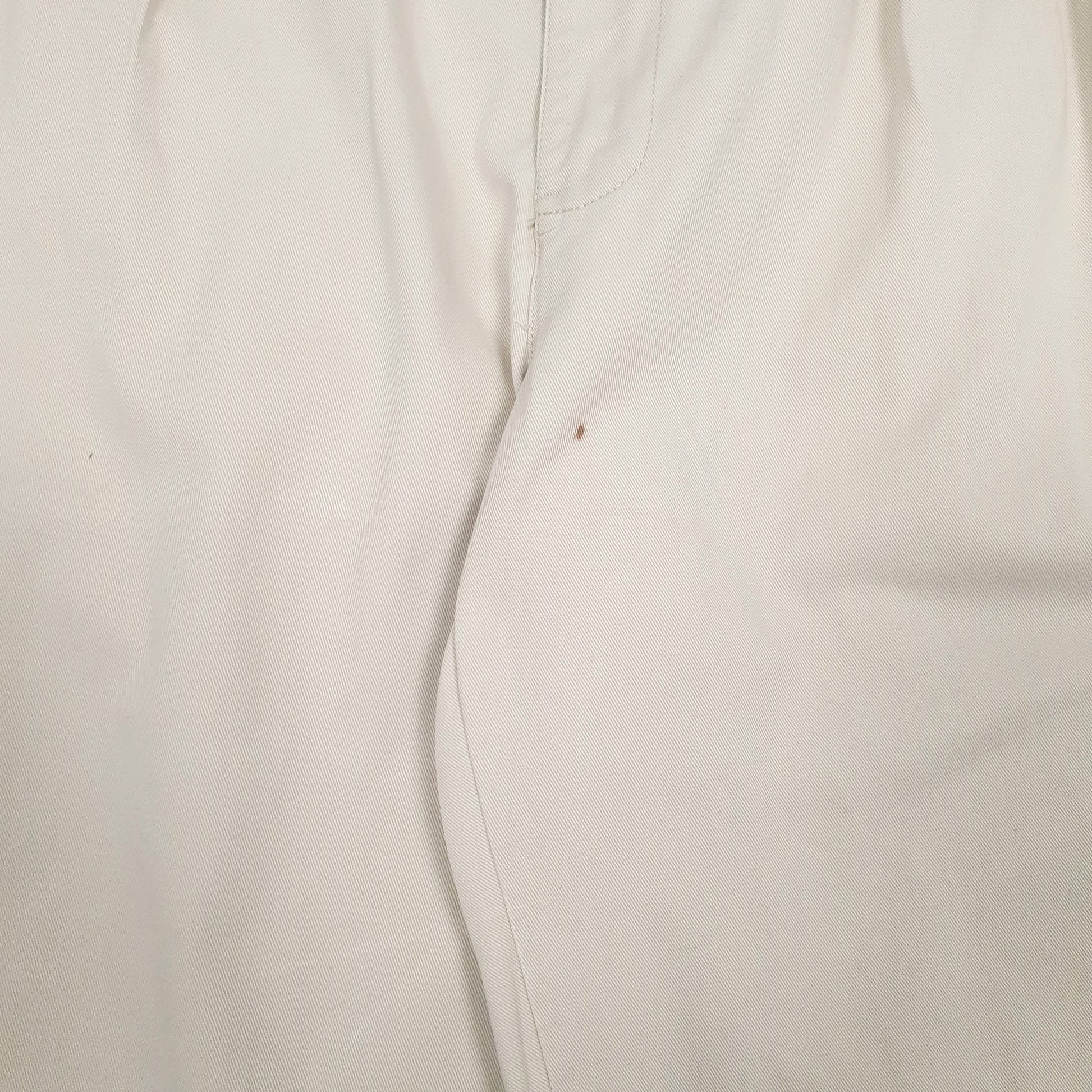 Mens Cream Polo Ralph Lauren Andrew Pant Double Pleated  Trousers