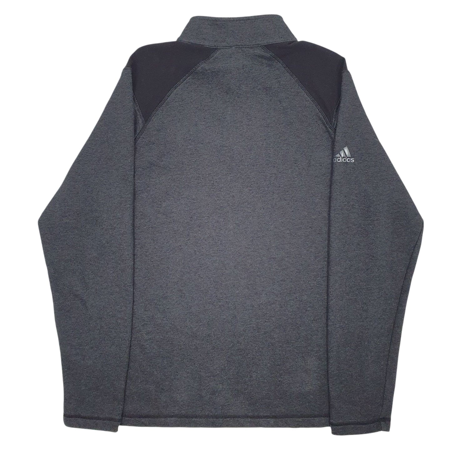 Mens Grey Adidas  Quarter Zip Jumper