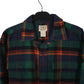 Mens Navy L.L.Bean Scotch Flannel Chamois Plaid  Shirt
