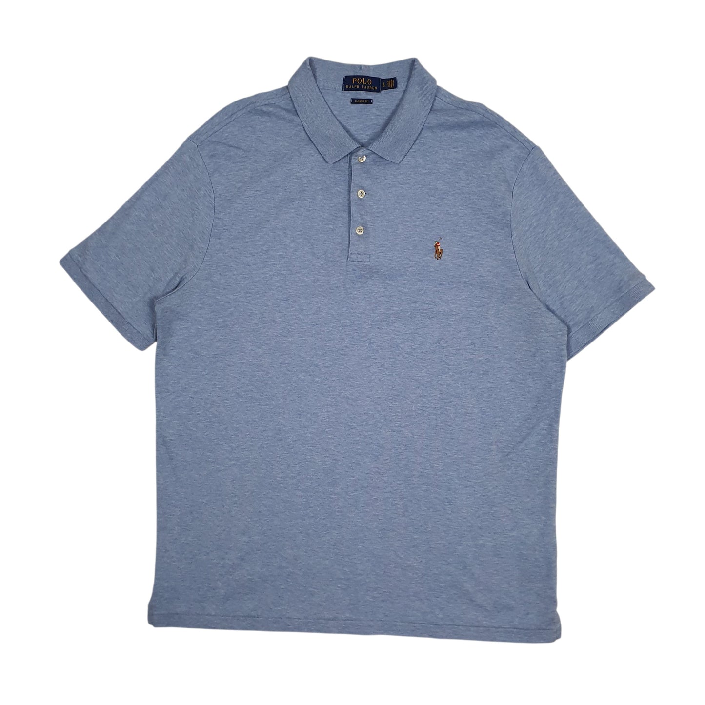 Mens Blue Polo Ralph Lauren Classic Fit Short Sleeve Polo Shirt