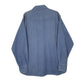 Mens Blue Woolrich Vintage 1980s Thick Chamois Popper  Shirt