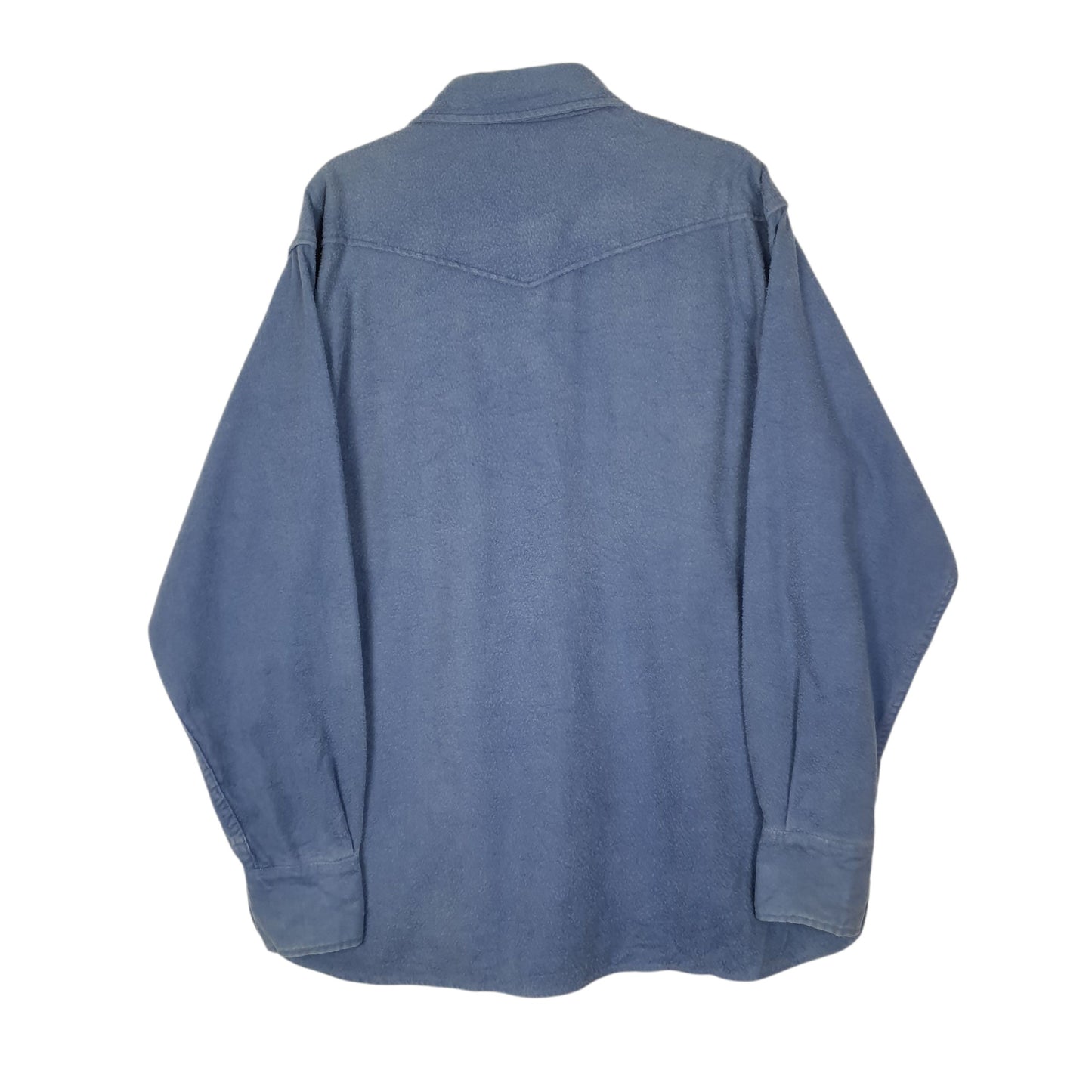 Mens Blue Woolrich Vintage 1980s Thick Chamois Popper  Shirt