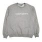 Mens Grey Carhartt Spellout Crewneck Jumper