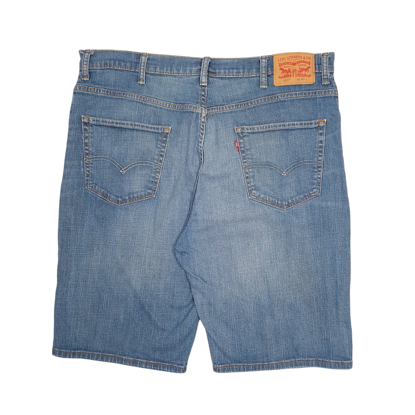 Mens Blue Levis 569 Stretch  Shorts