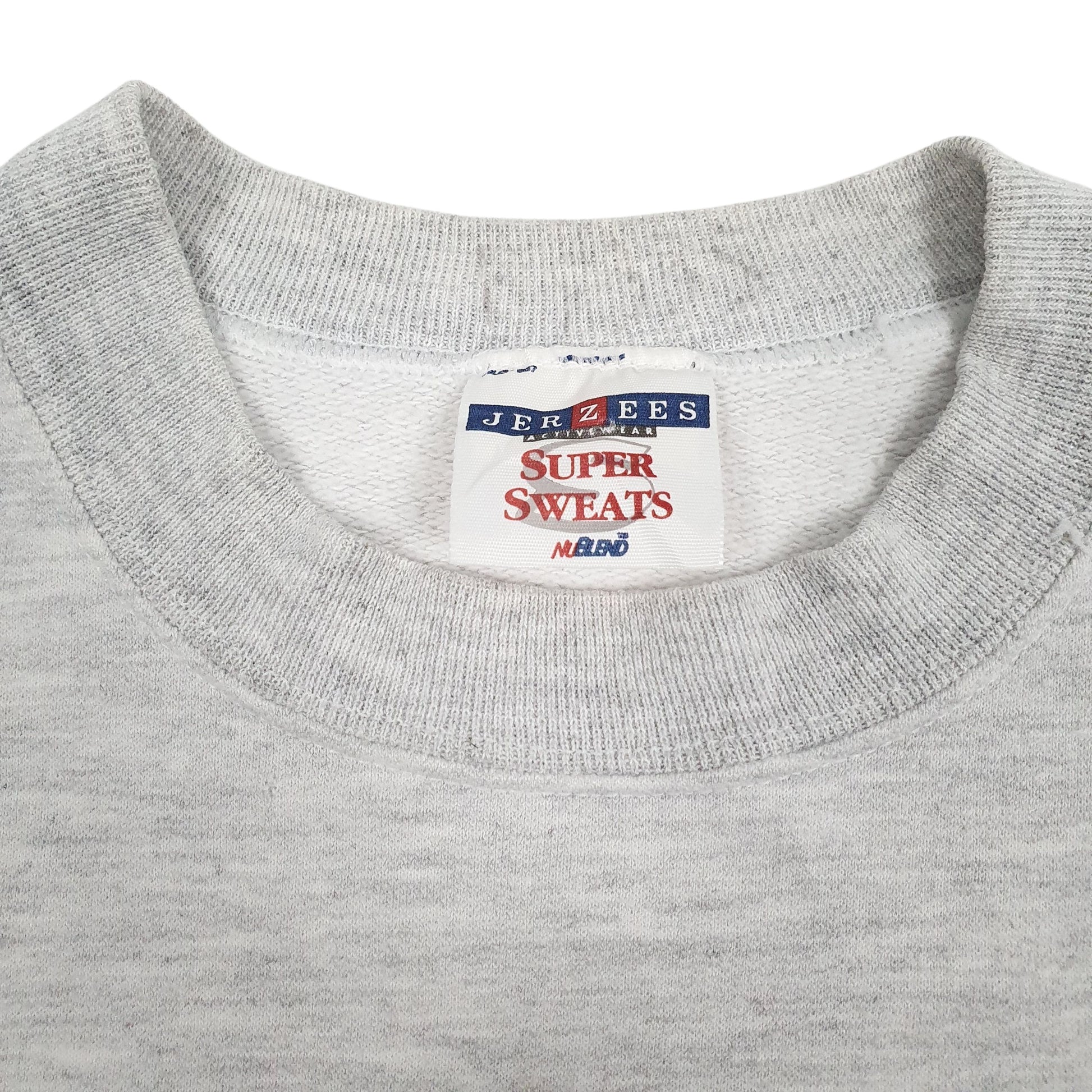 Mens Grey Jerzees Army Crewneck Jumper