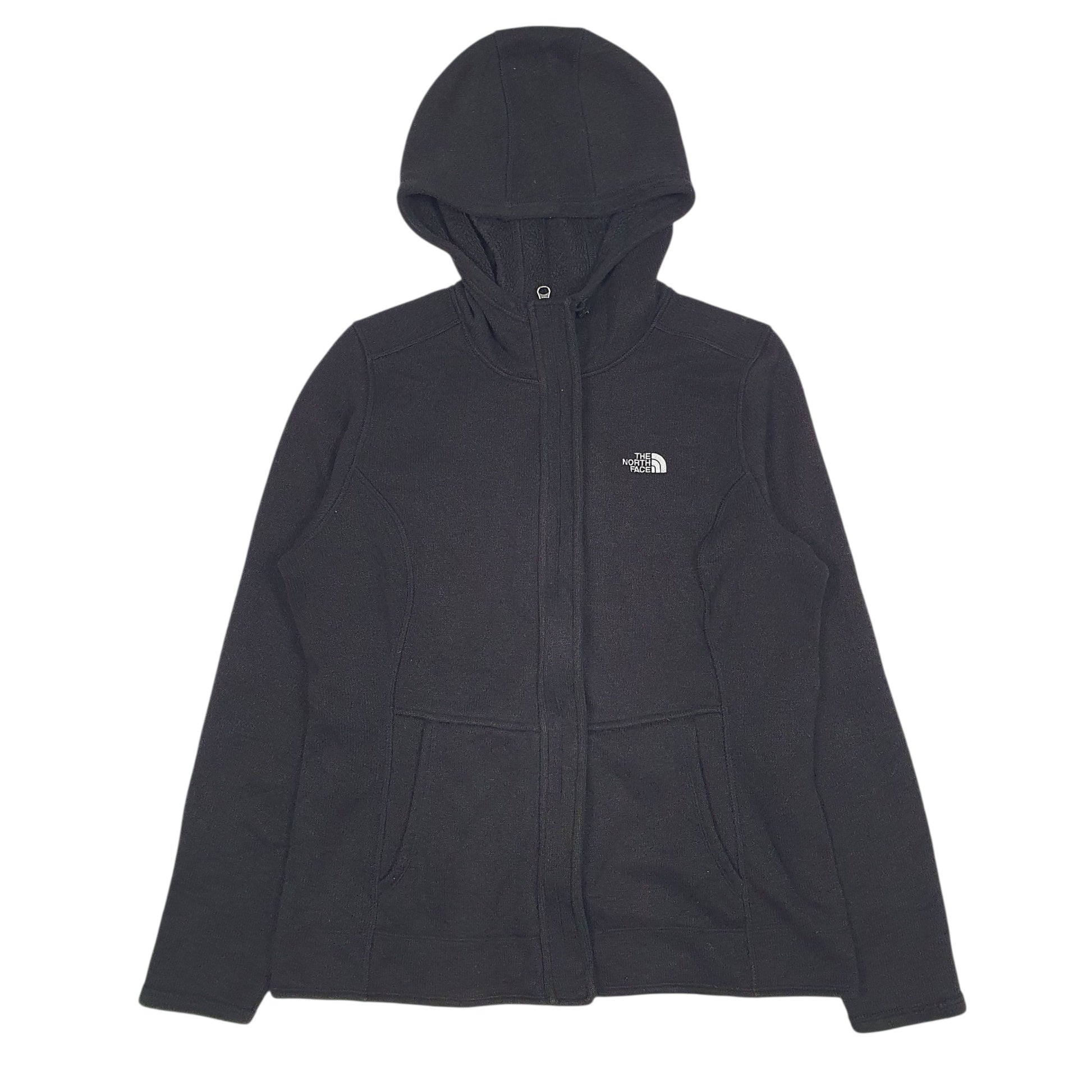 Womens Grey The North Face Hoodie Fleece Lined Full Zip Jumper