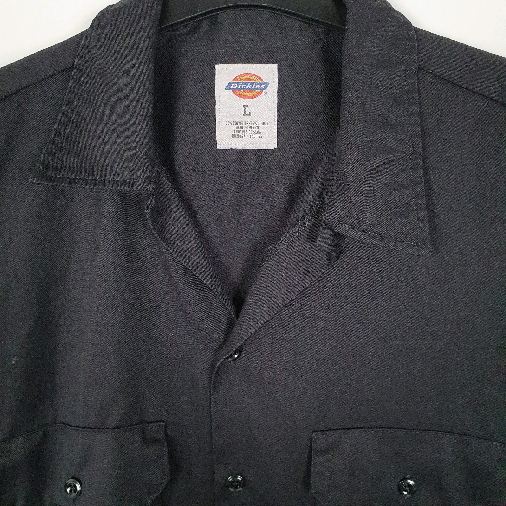 Mens Black Dickies   Shirt
