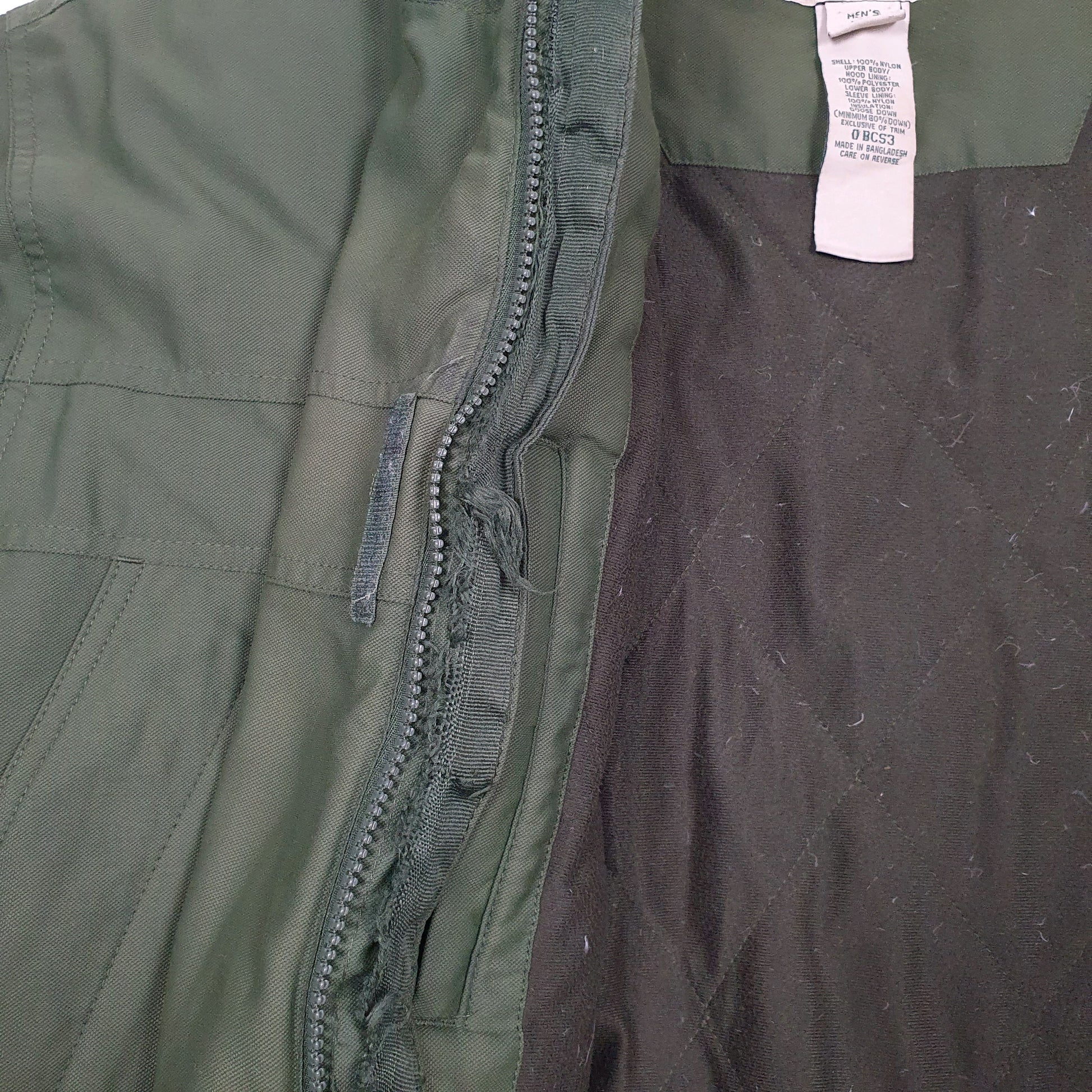 Mens Green L.L.Bean  Full Zip Coat