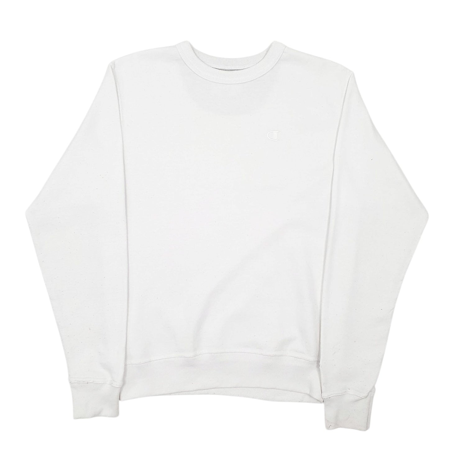 Mens White Champion  Crewneck Jumper