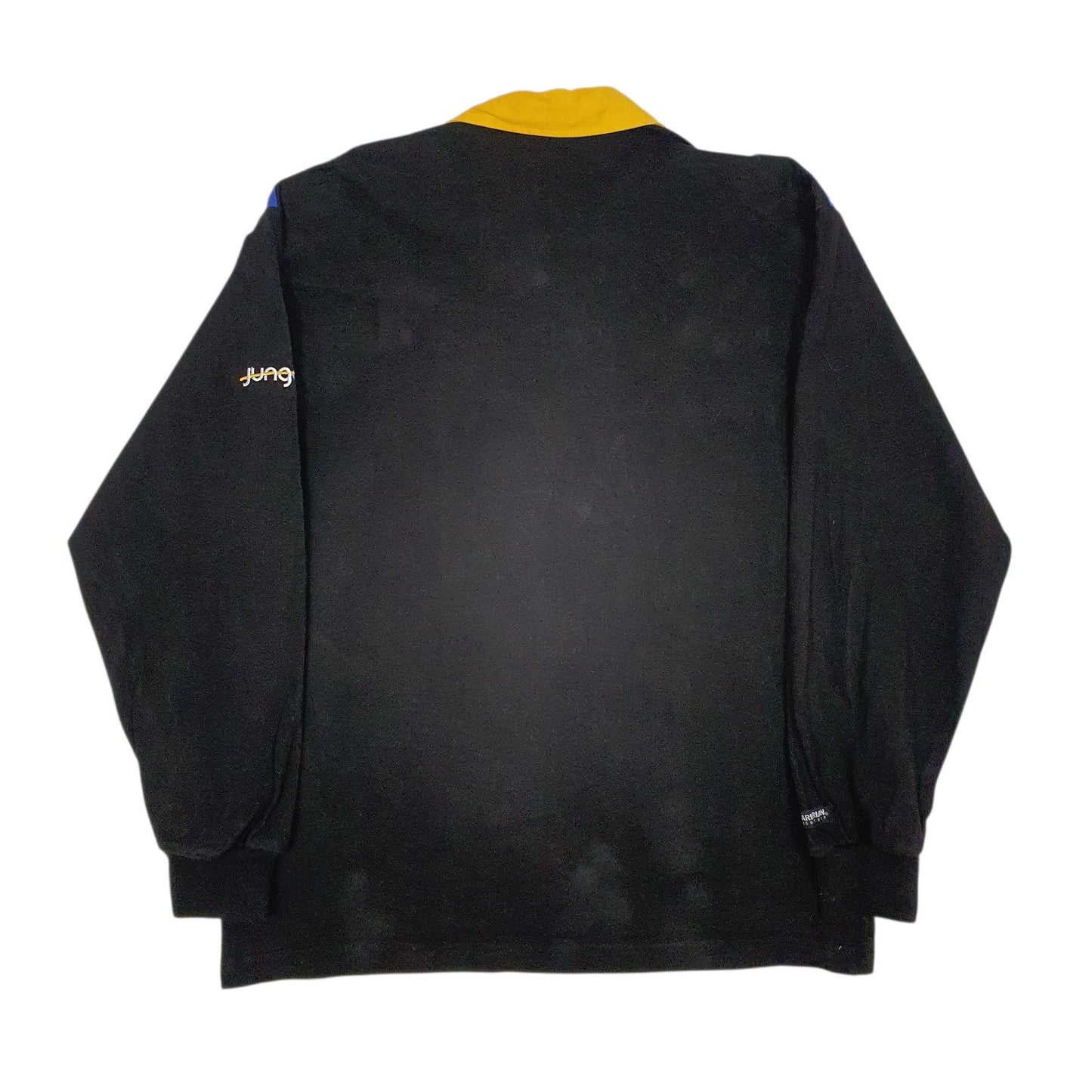 Mens Black Barbarian Rugby Lightweight Hoodie Polo Shirt