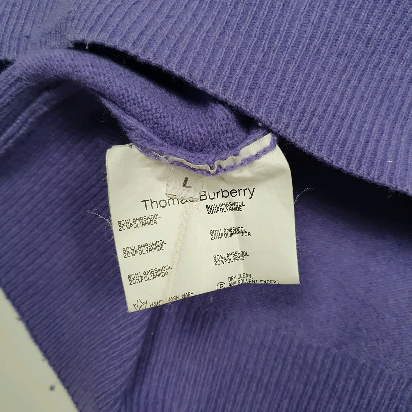 Mens Purple Burberry  Crewneck Jumper