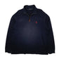 Mens Navy Polo Ralph Lauren  Quarter Zip Jumper