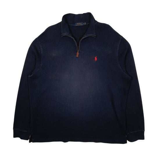 Mens Navy Polo Ralph Lauren  Quarter Zip Jumper