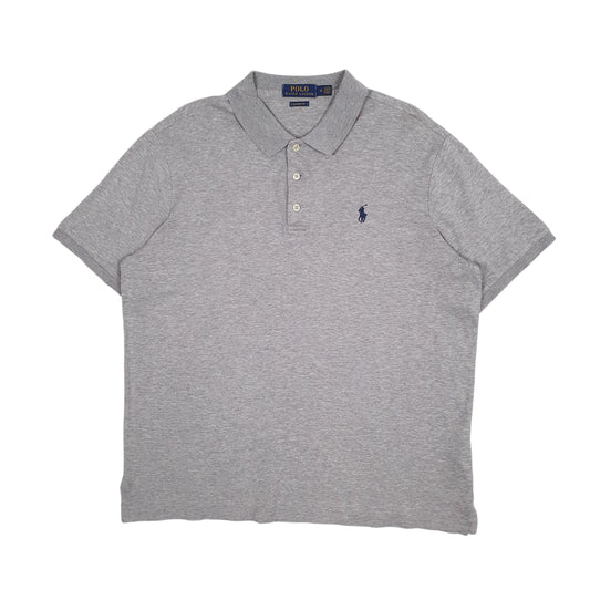 Mens Grey Polo Ralph Lauren Classic Fit Short Sleeve Polo Shirt