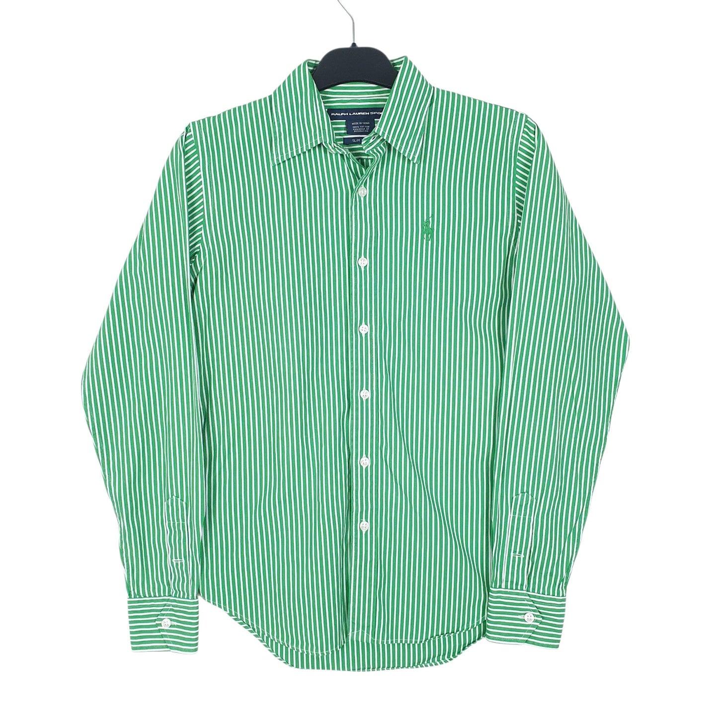 Womens Green Ralph Lauren Sport Long Sleeve Shirt