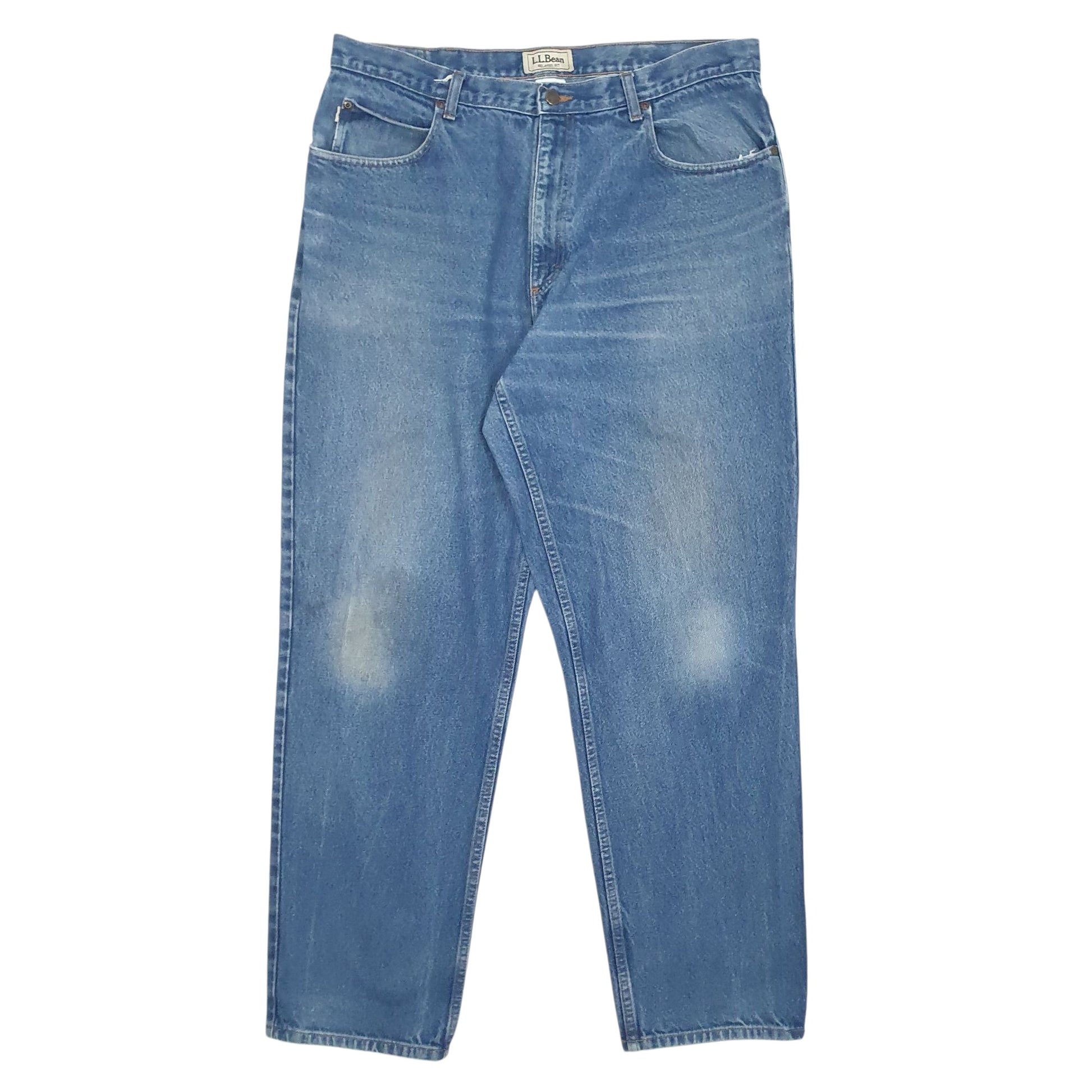 Mens Blue L.L.Bean  Relaxed JeansW38 L32