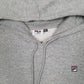 Mens Grey Fila  Hoodie Jumper