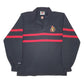 Mens Black Barbarian Rugby NHL Ottawa Senators Long Sleeve Polo Shirt
