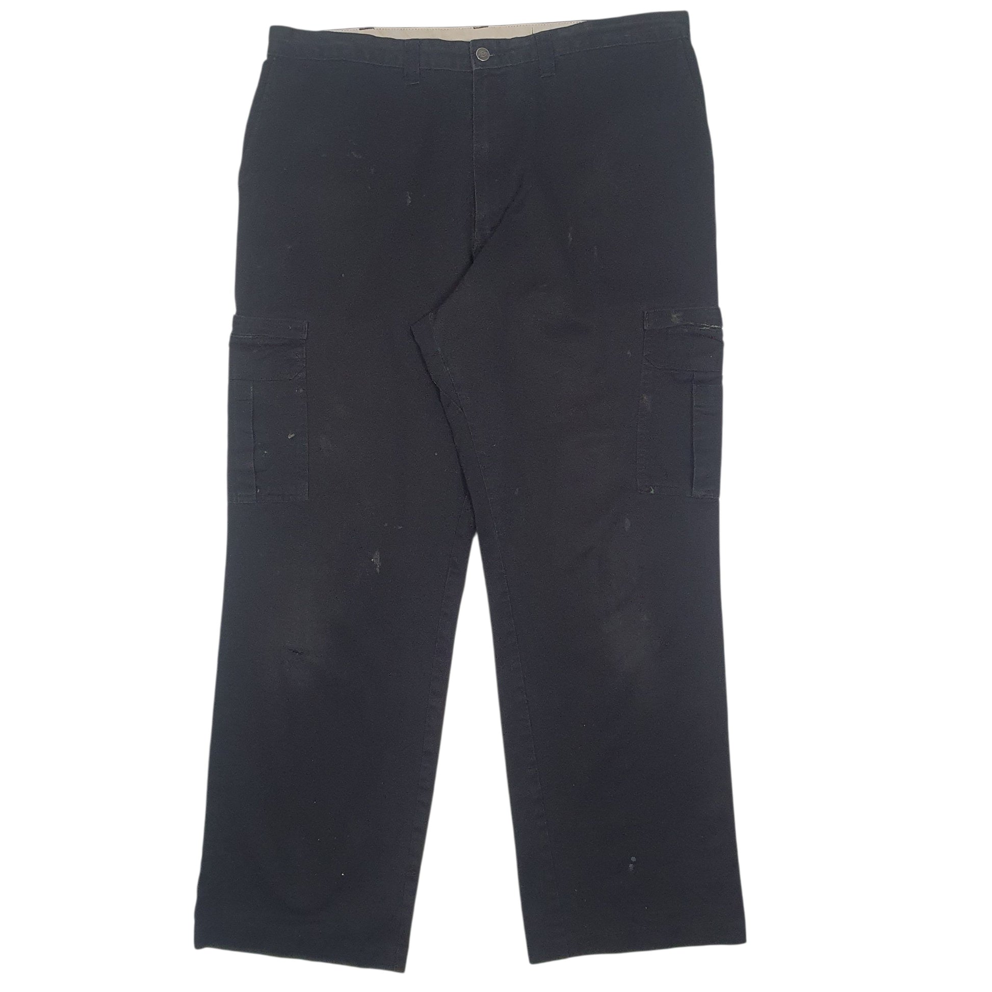 Mens Black Dickies  Cargo Trousers