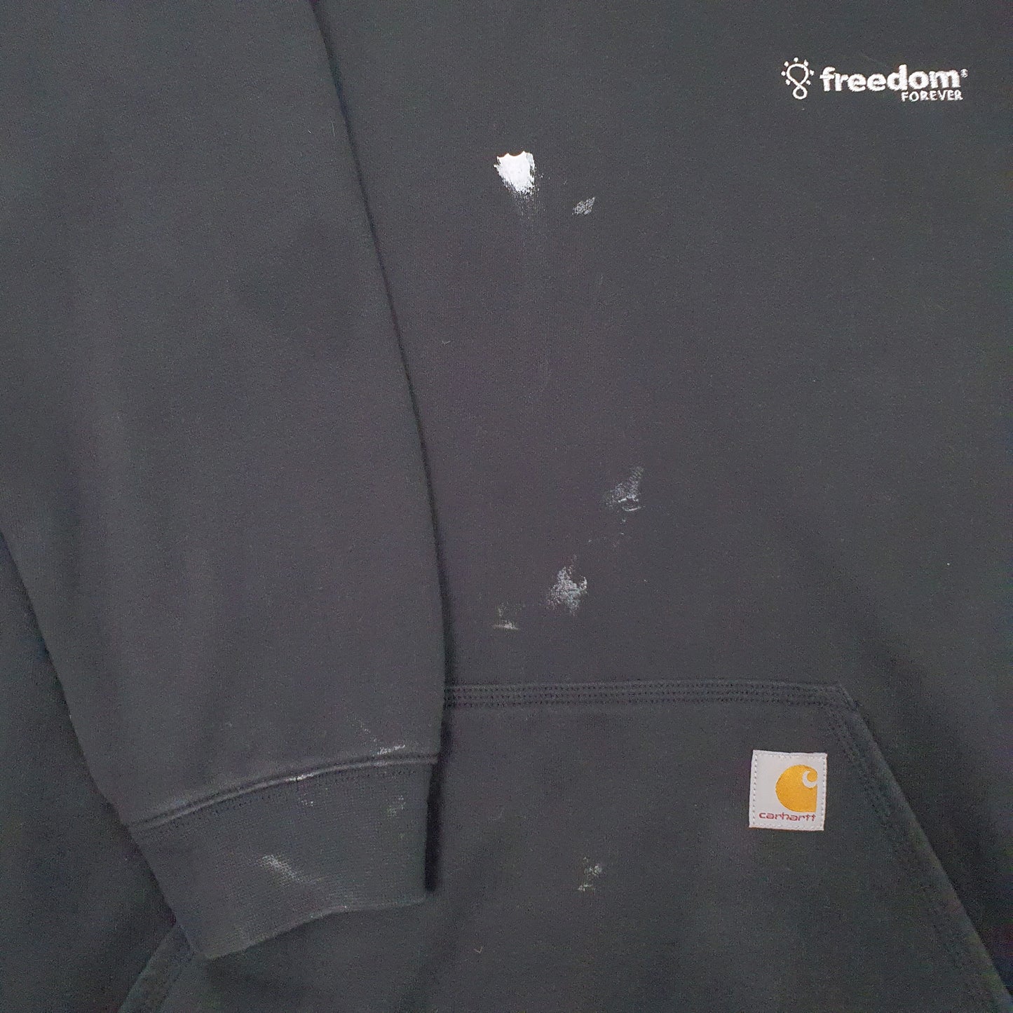 Mens Black Carhartt Loose Fit Freedom Forever Hoodie Jumper