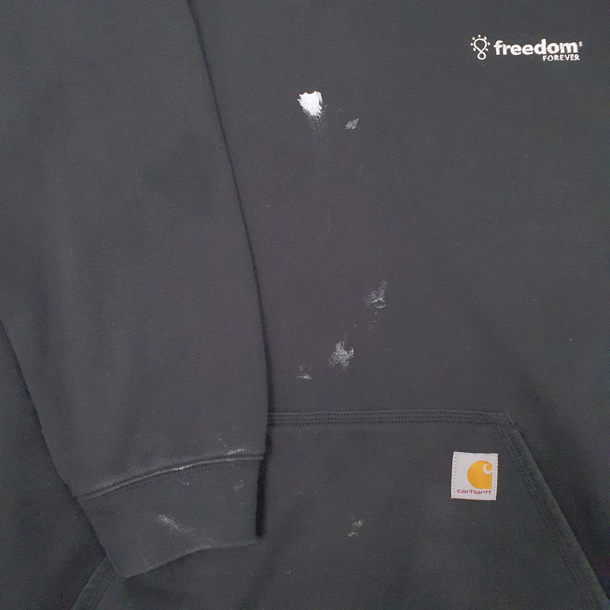 Mens Black Carhartt Loose Fit Freedom Forever Hoodie Jumper