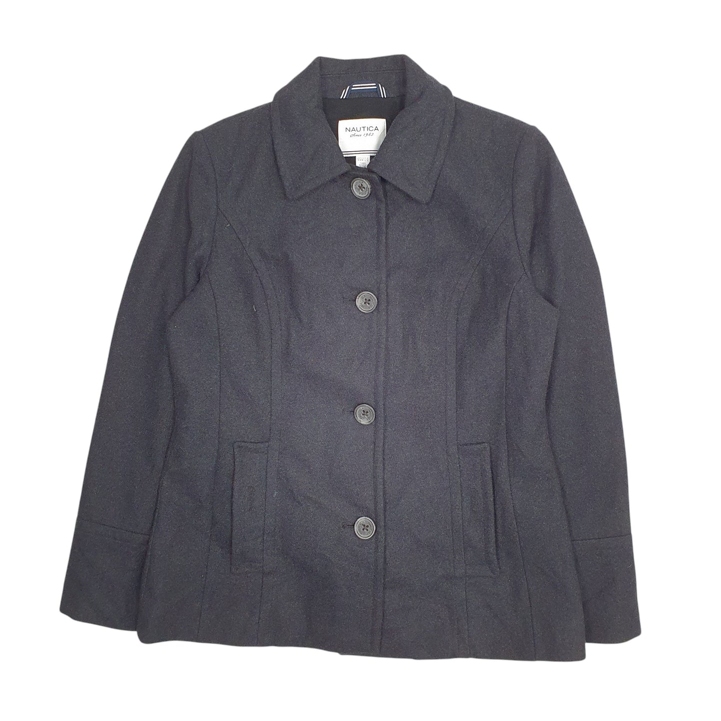 Womens Grey Nautica  Crewneck Coat