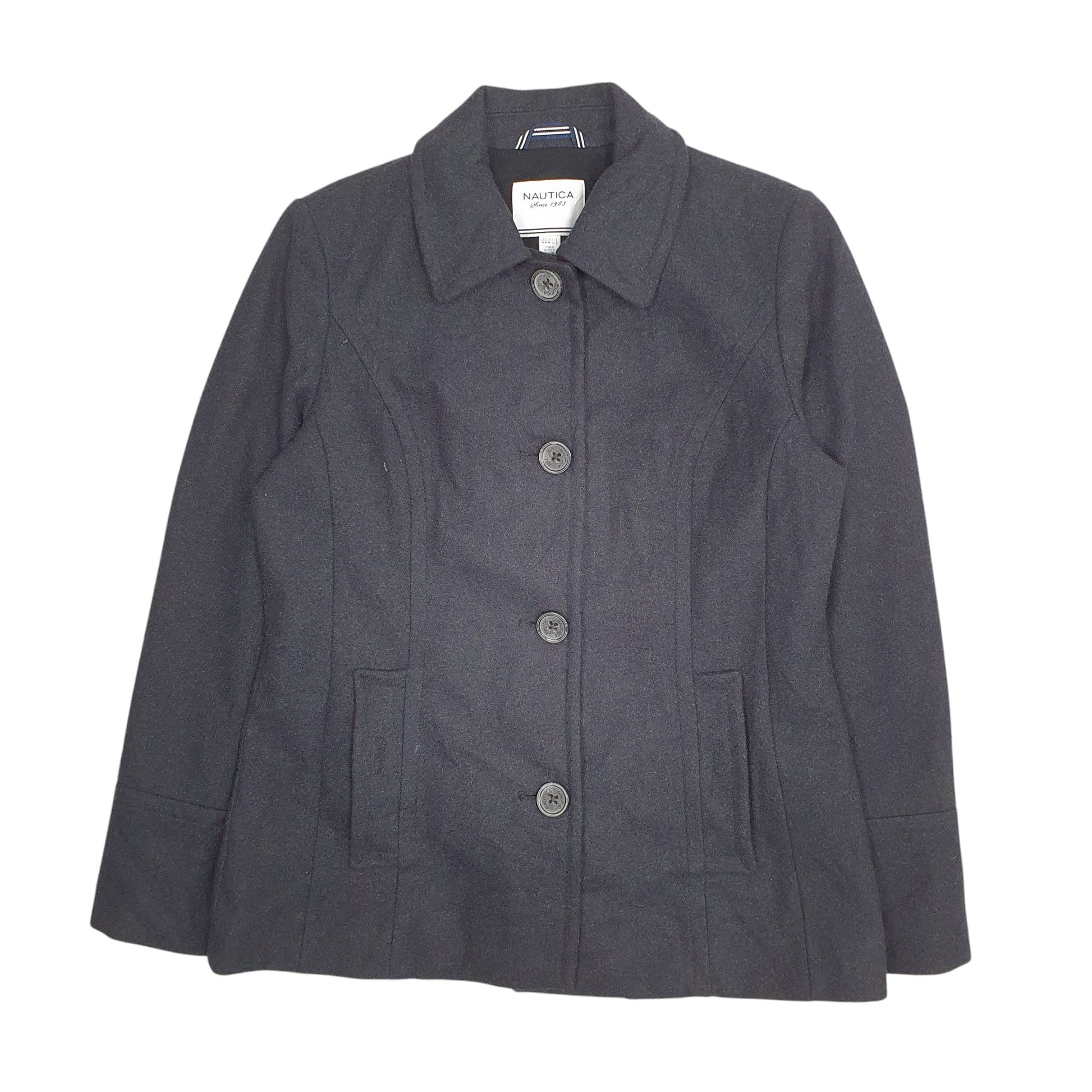 Womens Grey Nautica  Crewneck Coat