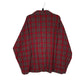 Mens Red L.L.Bean Thick Flannel Plaid Cardigan  Shirt
