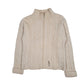 Womens Cream Burberry Cable Knit Full Zip Jumper