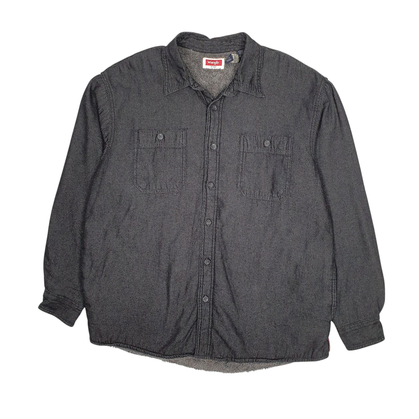 Mens Grey Wrangler Sherpa Lined  Coat