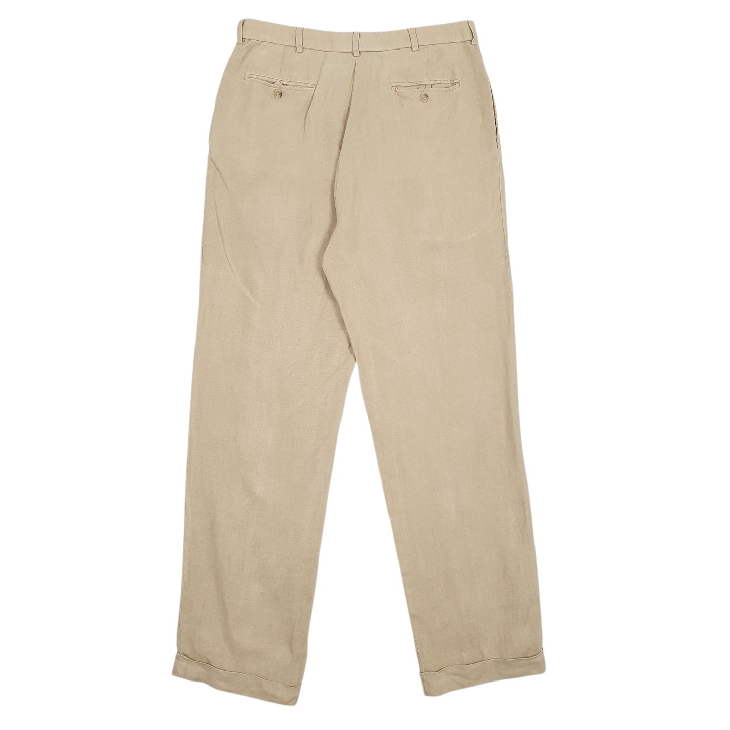 Mens Beige Polo Ralph Lauren Pleated  Trousers