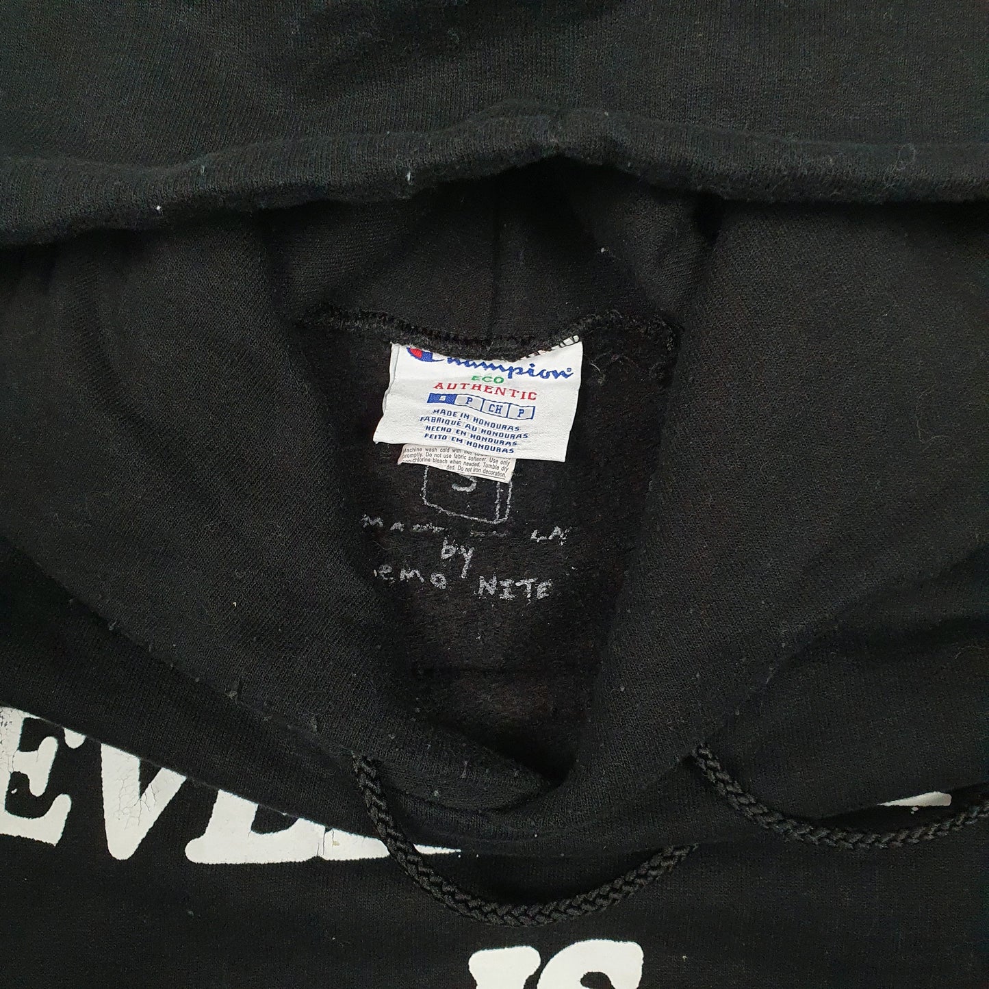 Mens Black Champion Emo Nite Hoodie Jumper