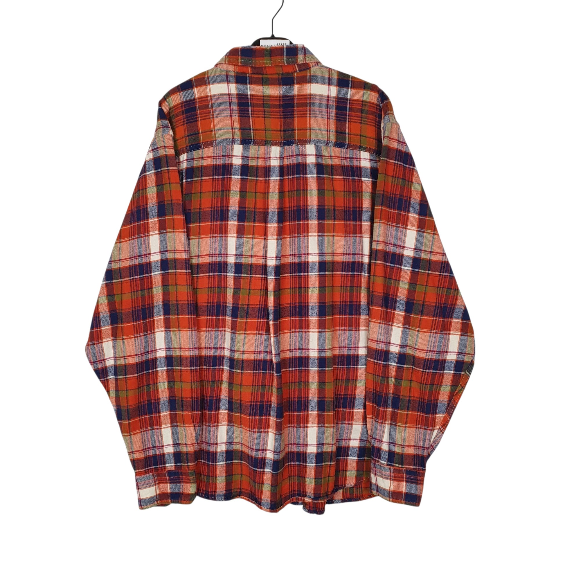 Mens Orange Woolrich Thick Flannel Plaid  Shirt