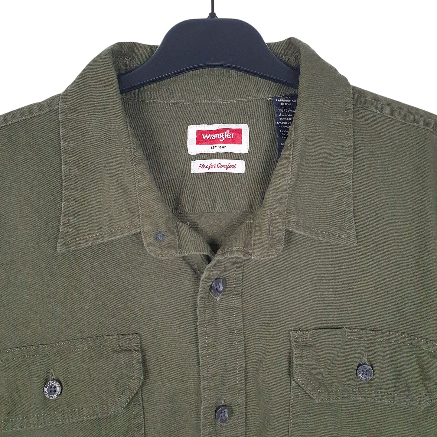Mens Green Wrangler   Shirt