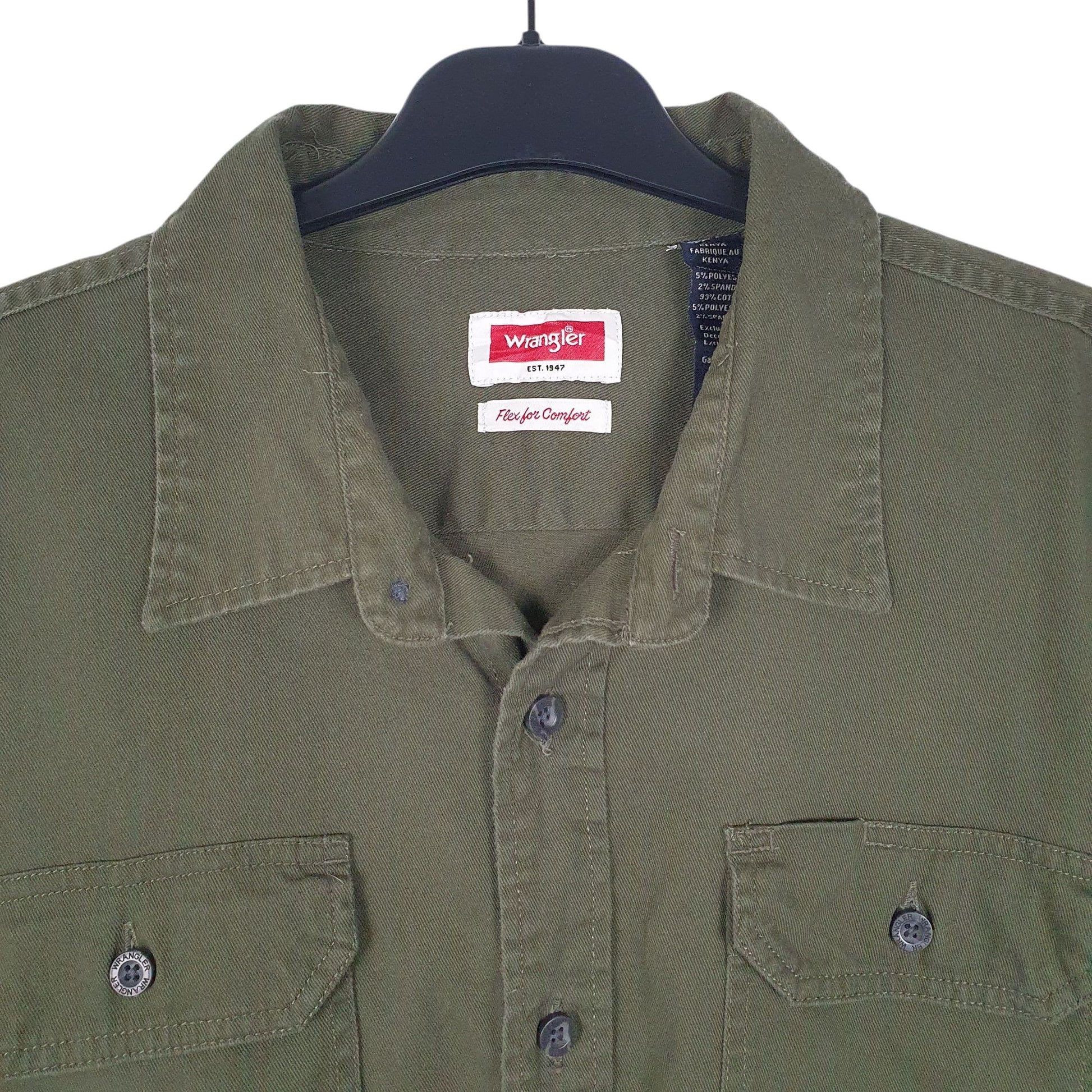 Mens Green Wrangler   Shirt