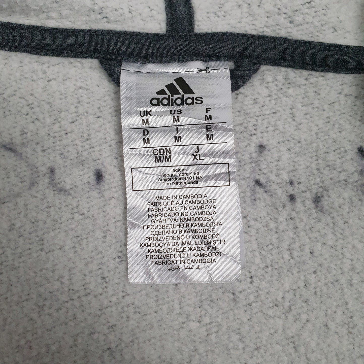 Mens Grey Adidas  Full Zip Jumper