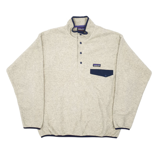 Mens Cream Patagonia Synchilla Quarter Zip Jumper