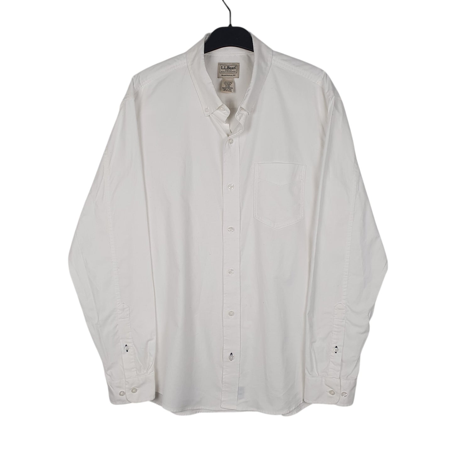 Mens White L.L.Bean  Long Sleeve Shirt