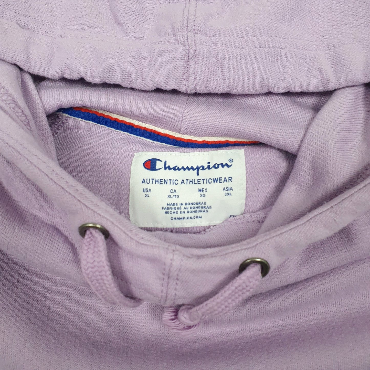 Womens Purple Champion Spellout Hoodie Jumper
