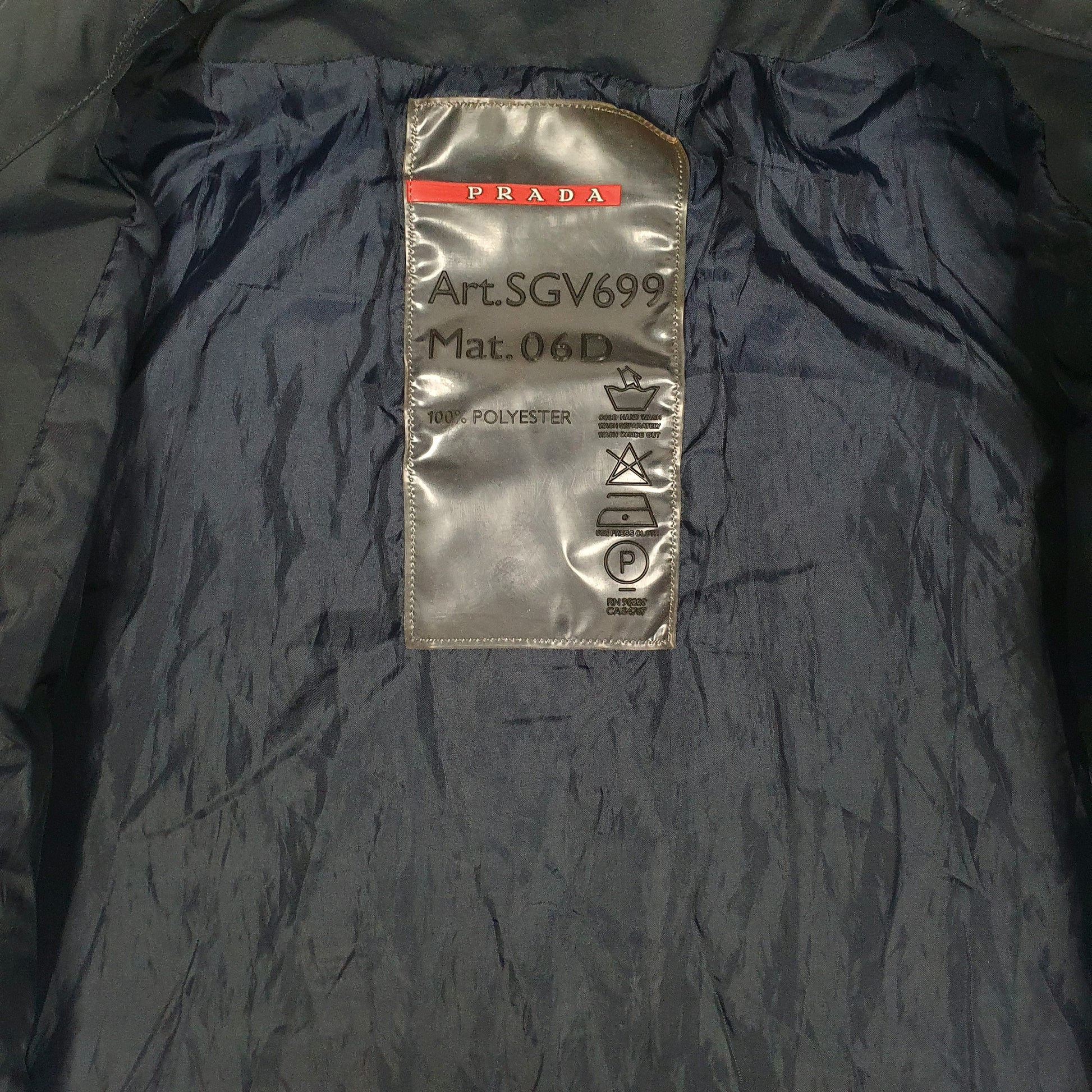 Mens Navy Prada SGV699 Goretex  Coat