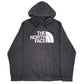 Mens Grey The North Face Spellout Hoodie Jumper