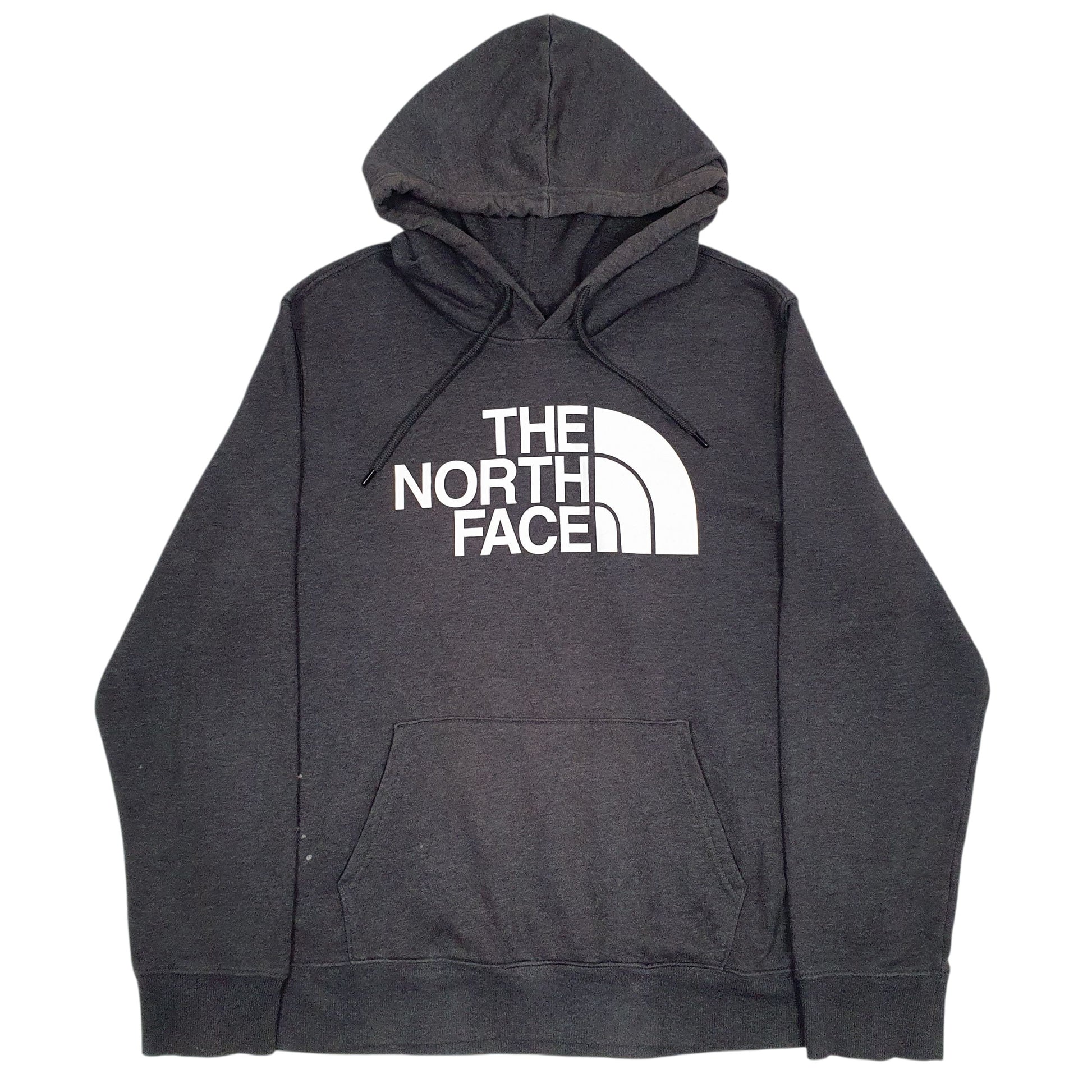 Mens Grey The North Face Spellout Hoodie Jumper