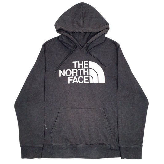 Mens Grey The North Face Spellout Hoodie Jumper