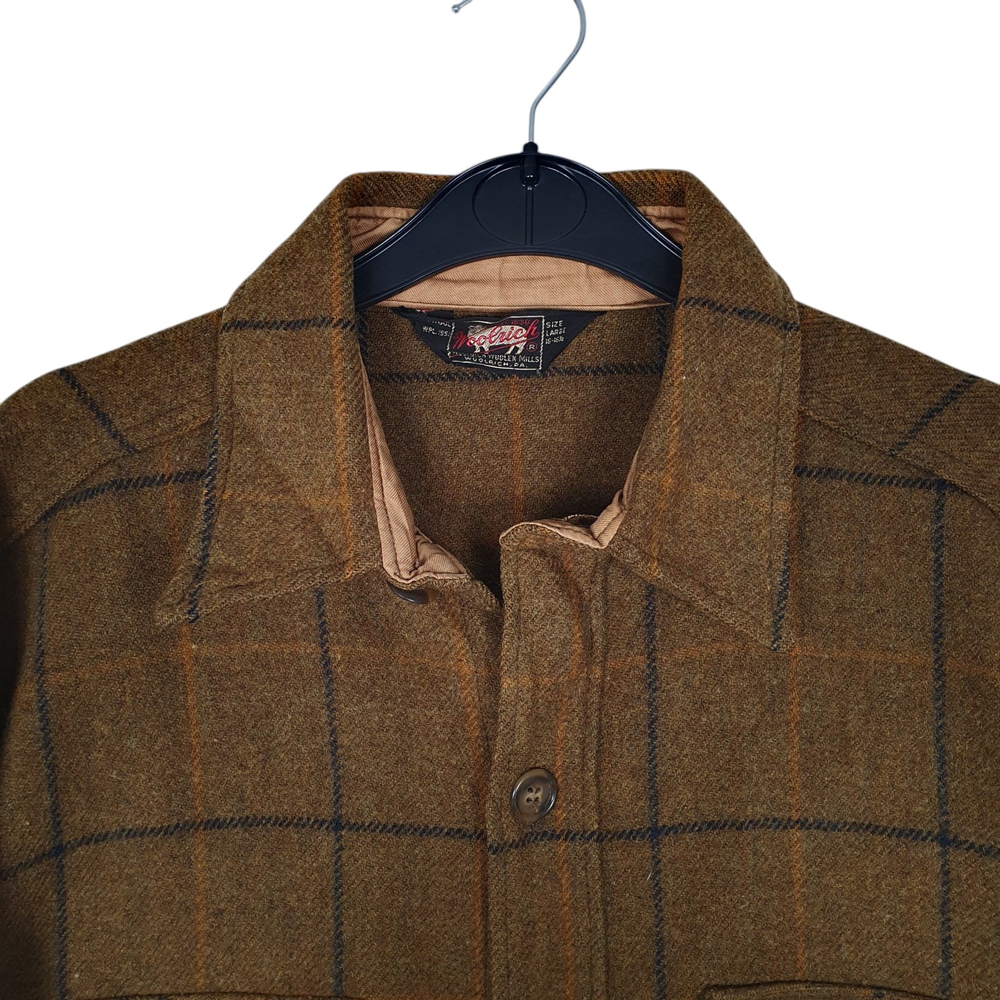 Mens Green Woolrich Vintage 1940s 50s Heavy  Shirt