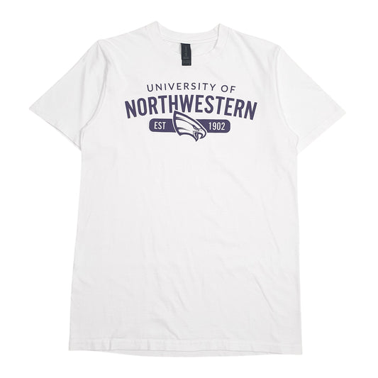 Womens White Gildan  Short Sleeve T Shirt