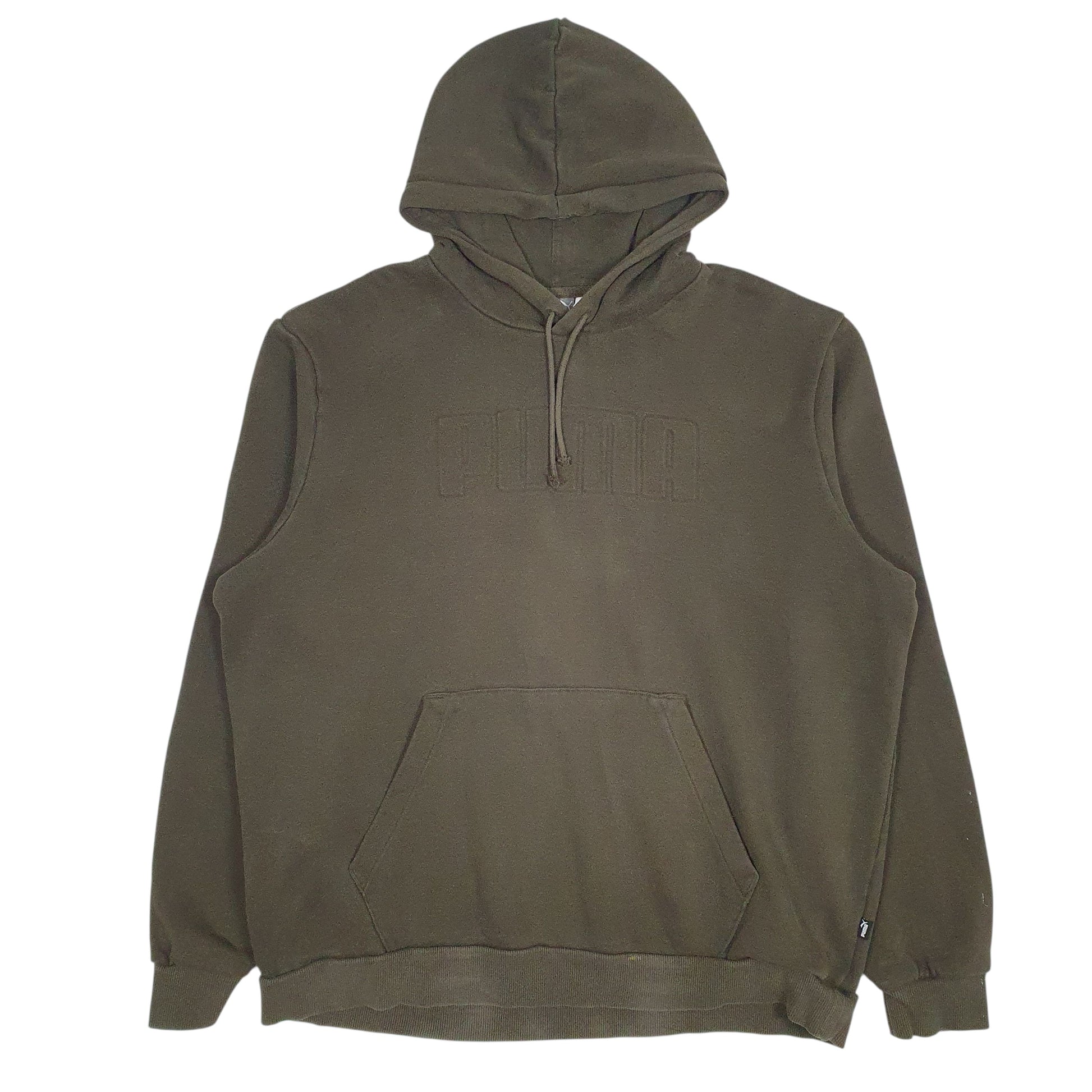 Mens Green Puma  Hoodie Jumper