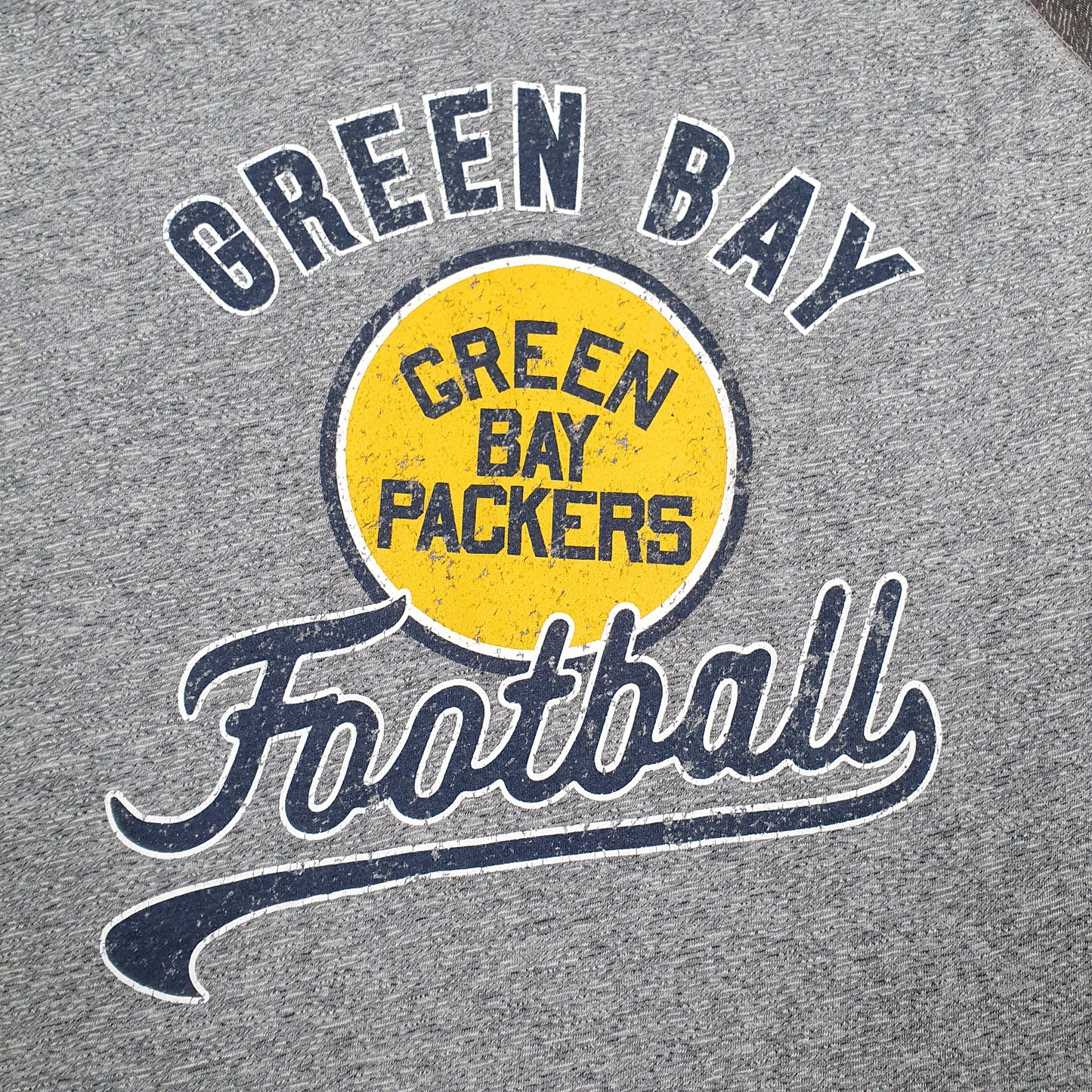 Mens Grey Majestic NFL Green Bay Packers  T Shirt