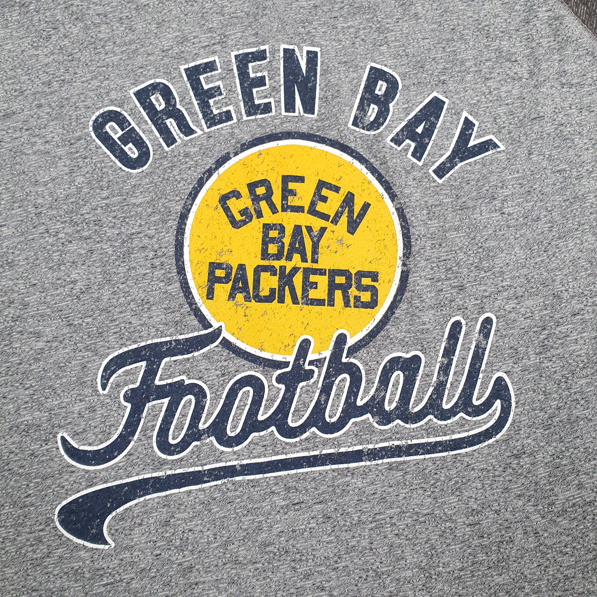 Mens Grey Majestic NFL Green Bay Packers  T Shirt