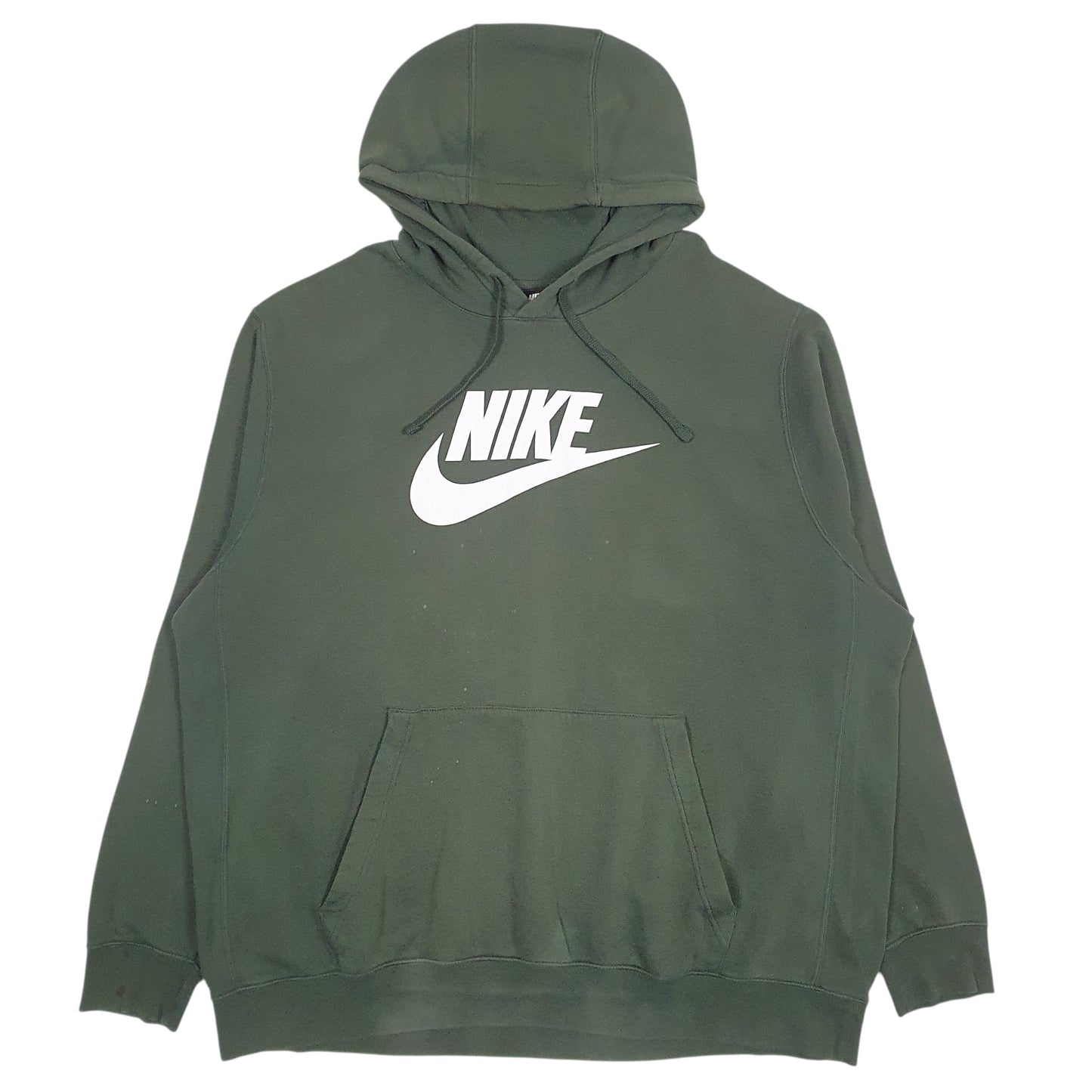 Mens Green Nike Spellout Hoodie Jumper